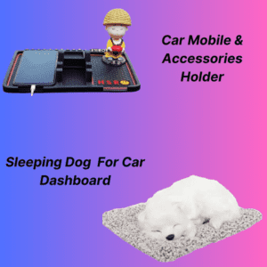 Combo Car Mobile & Accessories Holder Sleeping Dog For Car Dashboard | Dream Vazaar