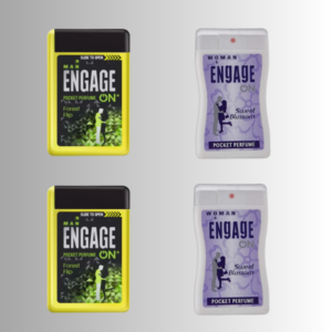 Engage ON Pocket Perfume Citrus & Fresh, Skin Friendly For Men, Women( Pack Of 4 )