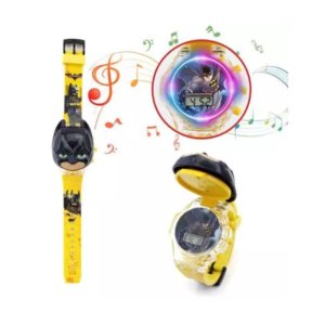 Cartoon Characters Design Digital Glowing Watch with Disco Music and Blinking Lights for Kids