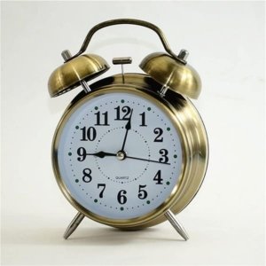 Metal Bell Alarm Clock for Tabletop Bedroom Kitchen