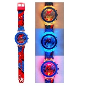 Color Glowing Digital Watch Multi Light Design Trendy For Kids