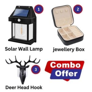 Combo Solar Lamp Jewellery Box Deer Head Hook | Dream Vazaar