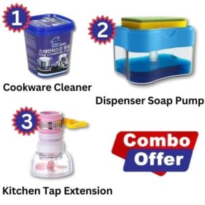 Combo CookwareCleaner SoapPump KitchenTap | Dreamvazaar