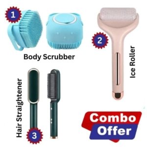 Combo Iceroller Bodyscrubber Hairstraightener | Dreamvazaar