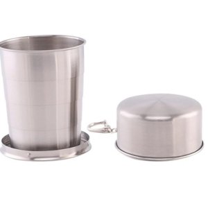 Water Cup 250ml Stainless Steel Folding Cup