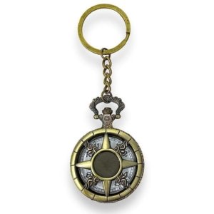 Premium Pocket Watch Metal Keychain Retro Vintage for Gifting with Key Ring